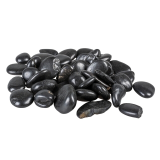 River Pebbles schwarz 1000 gr