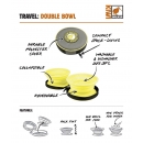 Kiwi Walker Travel Double Bowl Gelb - Slowfeeder