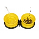 Kiwi Walker Travel Double Bowl Gelb - Slowfeeder