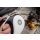 Kiwi Walker Retractable Dog Leash 360° -  Size S - Schwarz & Weiß / Orange