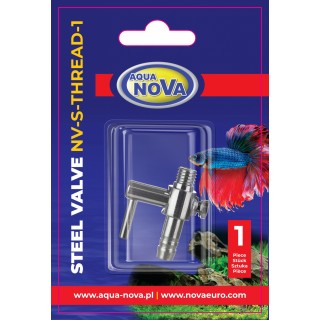 Aqua Nova 1-fach Lufthahn Metall 4/6 mm mit Gewinde