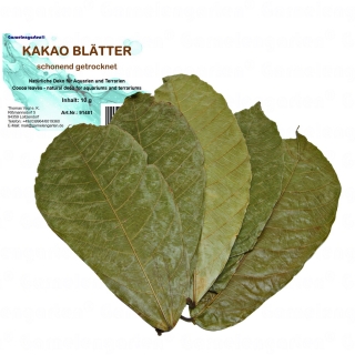 Garnelengarten® Kakao Blätter 10 g